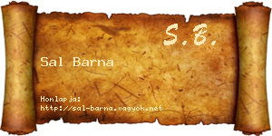 Sal Barna névjegykártya